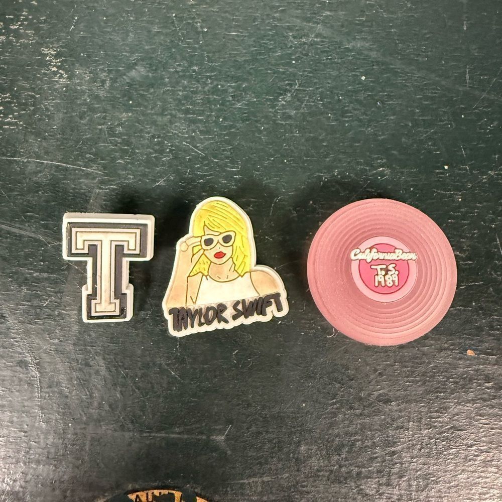 Taylor Swift Swiftie compatibleβwith Jibbitz for Croc Charm 3 Pieces